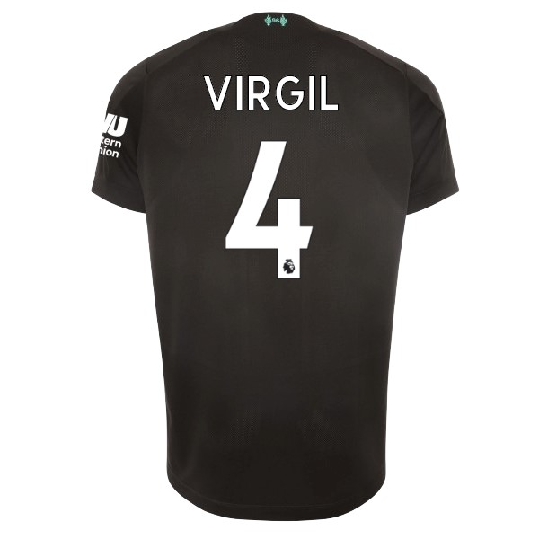 Trikot Liverpool NO.4 Virgil Ausweich 2019-20 Schwarz Fussballtrikots Günstig